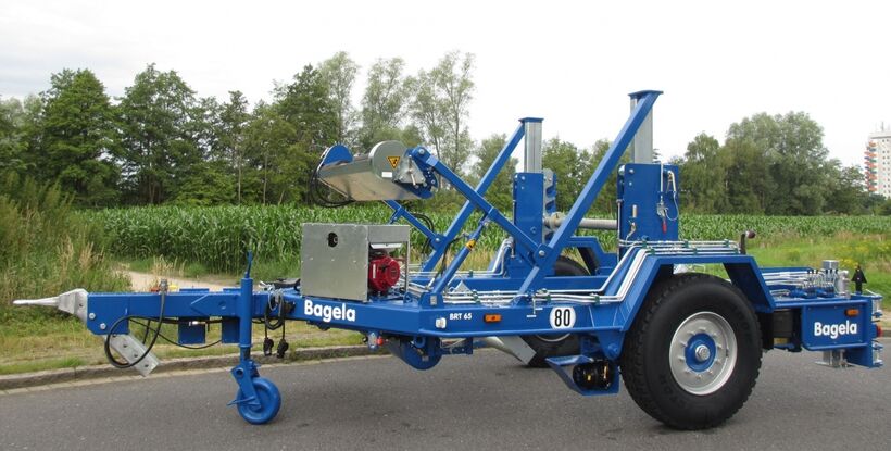 BRT 65 pipe drum transport trailer for Compact Pipe