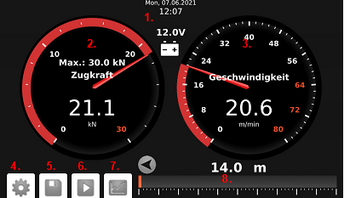 PC 410 Pulling Force Control and recording device
